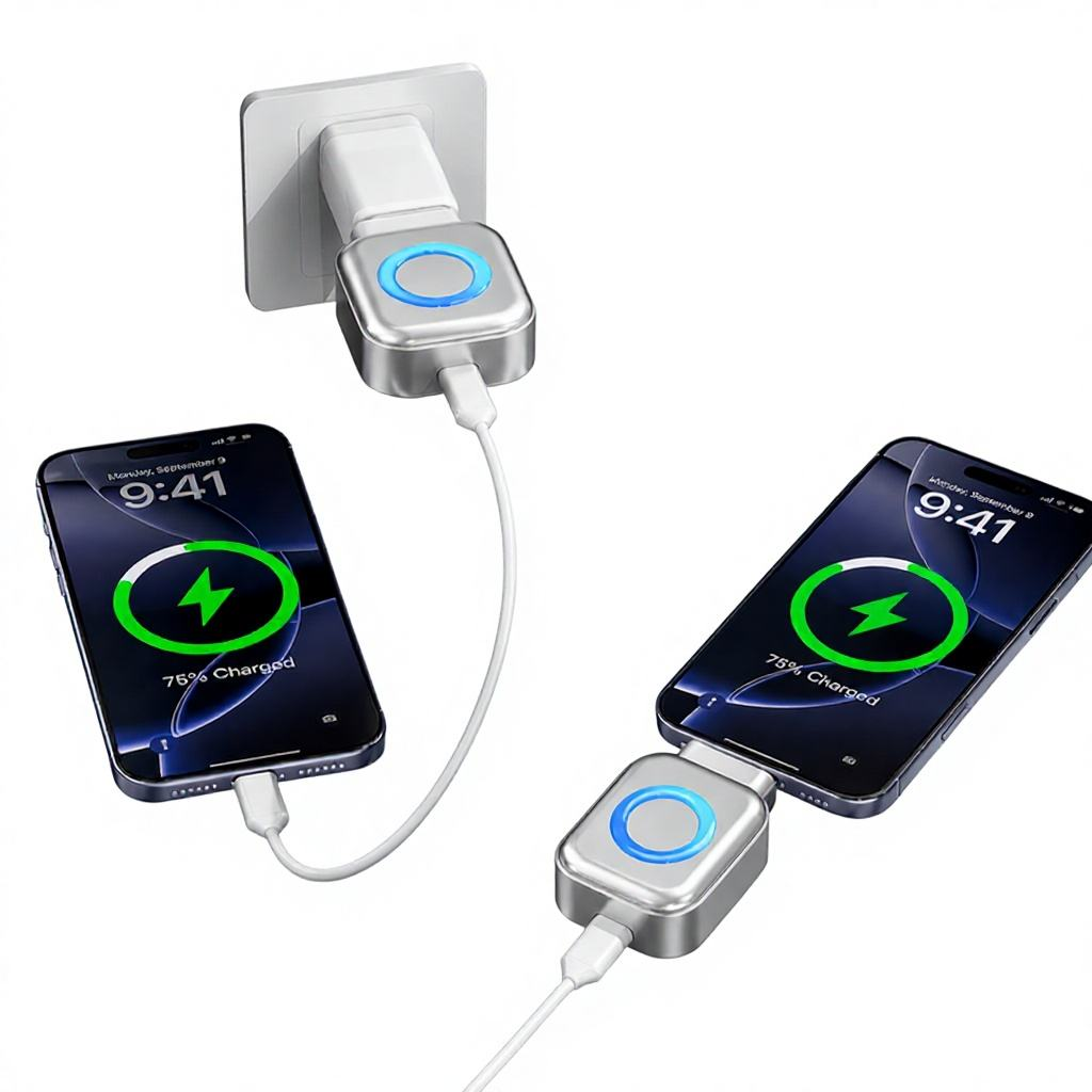 Cargador con protección inteligente y desconexión automática